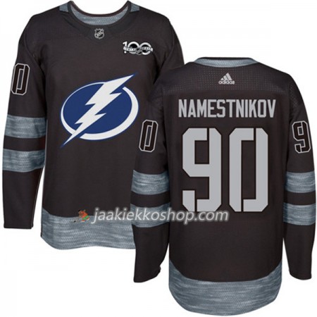 Miehille NHL Tampa Bay Lightning Pelipaita Vladislav Namestnikov 90 1917-2017 100th Anniversary Adidas Musta Authentic